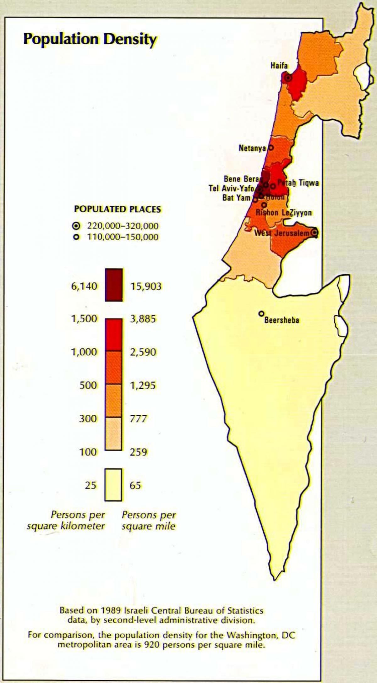 რუკა ისრაელის მოსახლეობა